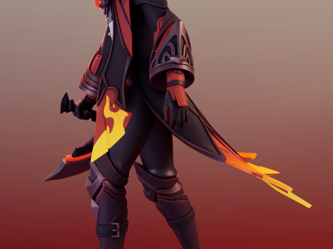 Pyro Agent Genshin Impact 3D Print Model
