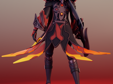 Pyro Agent Genshin Impact 3D printmodel