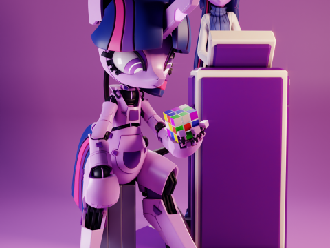 Twilight Sparkle EG And BOT - My Little Pony 3D Baskı Modeli