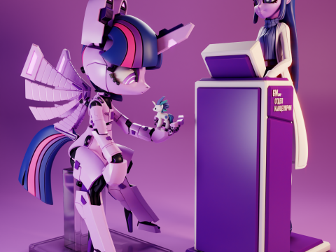 Twilight Sparkle EG And BOT - My Little Pony 3D Print Model