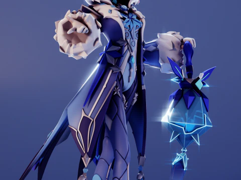 क्रायो सिसिन मैज जेनशिन प्रभाव 3D प्रिंट मॉडल