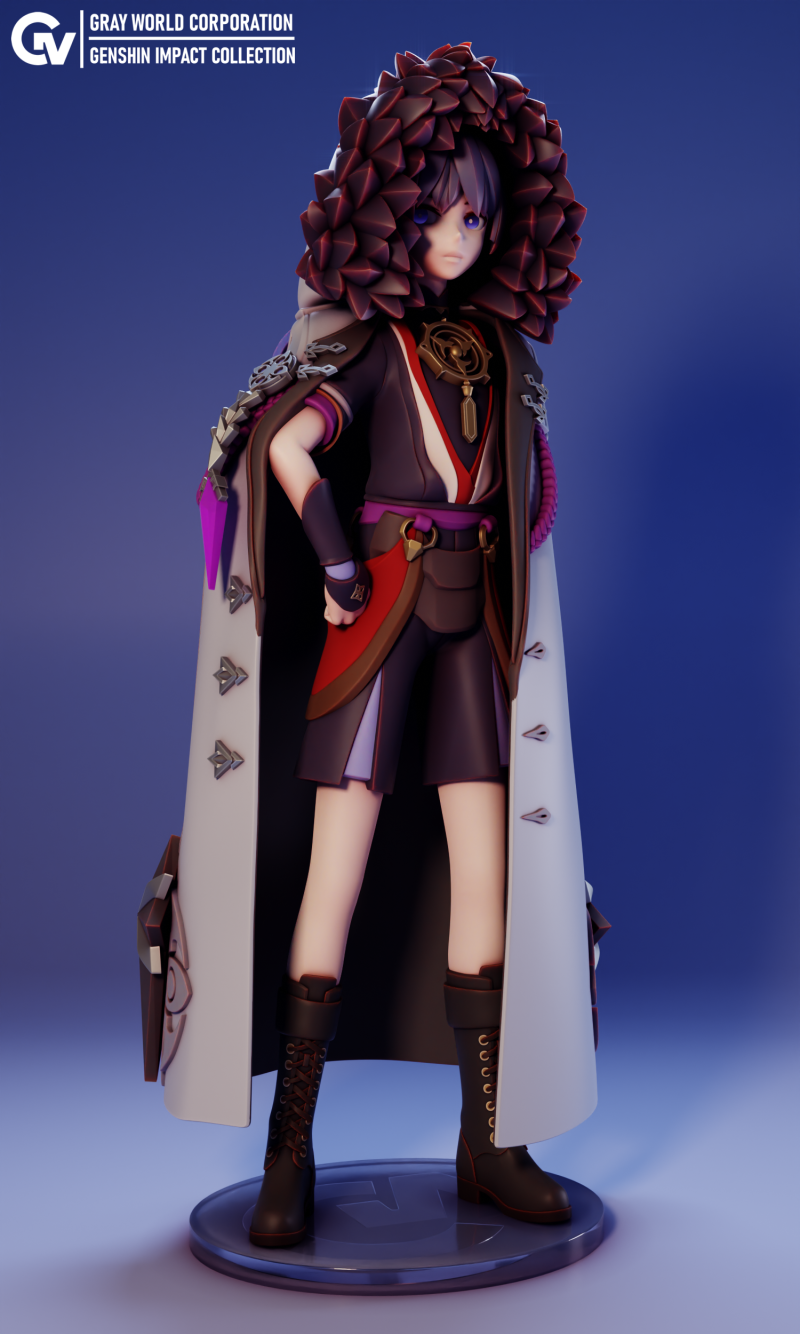 Scaramouche 2 Genshin Impact Modelo de impresión 3D .c4d .max .obj .3ds .fbx .stl .blend 