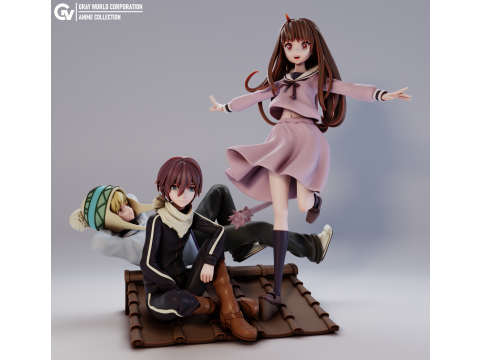 Yato Hiyori and Yukine Noragami 3D Print Model