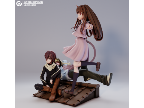 Yato Hiyori and Yukine Noragami 3D Print Model