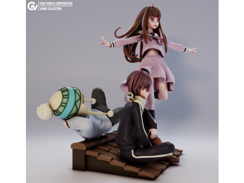 Yato Hiyori and Yukine Noragami 3D Print Model
