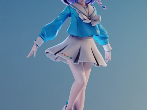 阿罗纳蓝色档案馆 3D 打印模型