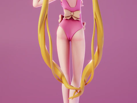 Sailor Moon Swimsuit Sailor Moon 3D Print Model
