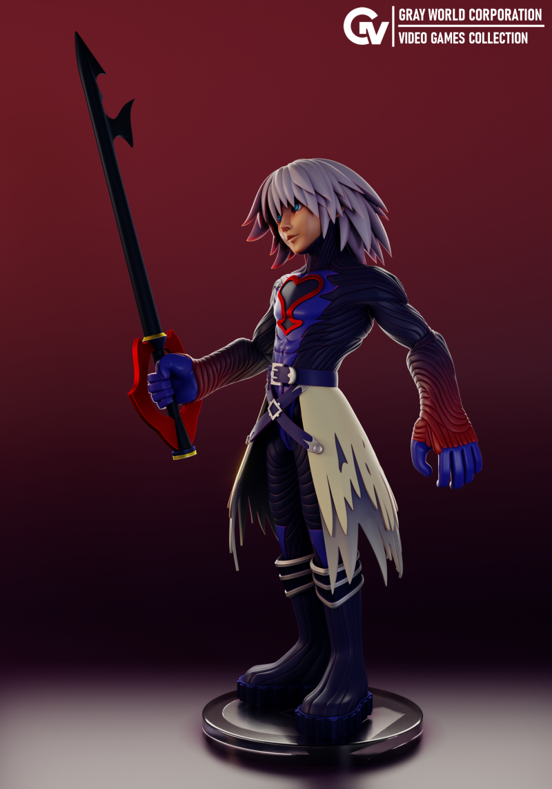 Dark Riku Kingdom Hearts 3D 프린트 모델 .c4d .max .obj .3ds .fbx .stl .blend 