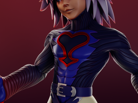 Dark Riku Kingdom Hearts 3D 프린트 모델