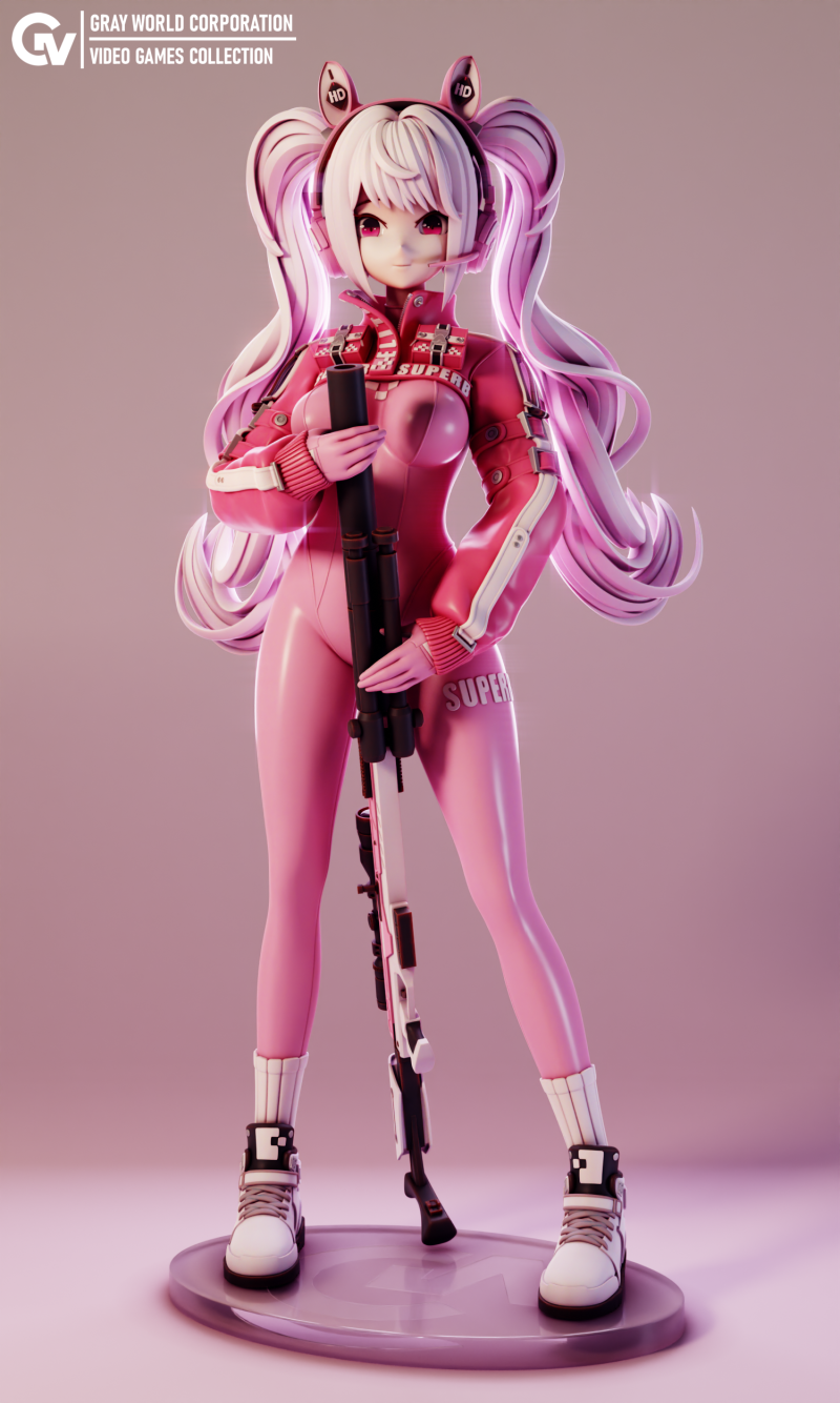 Alice Goddess of Victory Nikke 3D Print Model .c4d .max .obj .3ds .fbx .stl .blend 