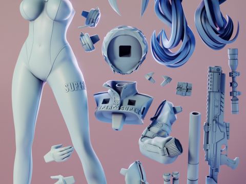 Alice Goddess of Victory Nikke 3D Print Model