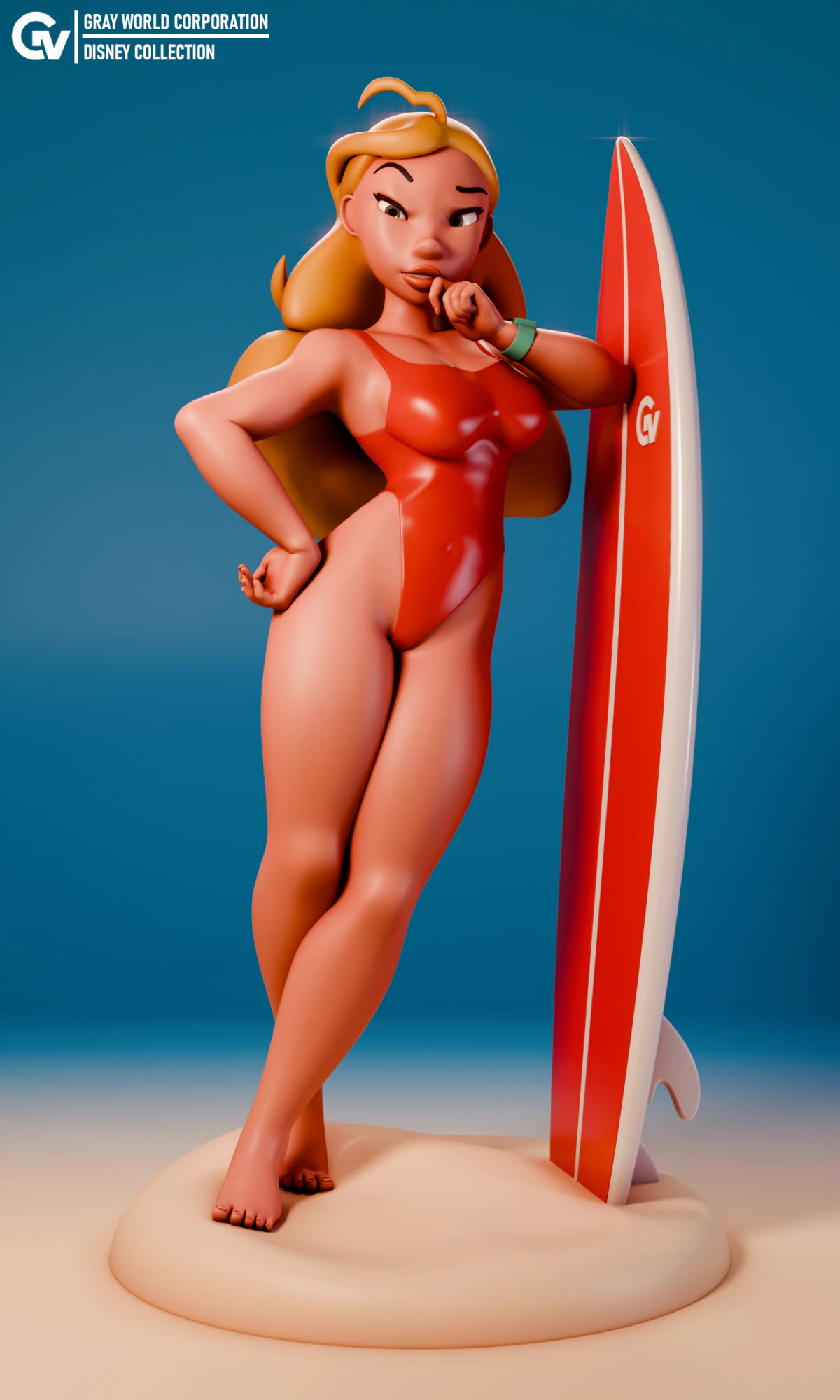 Hawaii Lifeguard Lilo And Stitch 3D Print Model .c4d .max .obj .3ds .fbx .stl .blend 