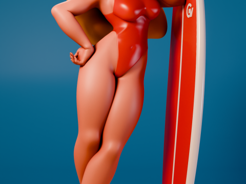 Hawaii Lifeguard Lilo And Stitch 3D 프린트 모델