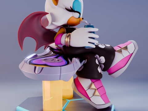 Rouge Sonic Riders Sonic The Hedgehog 3D 프린트 모델