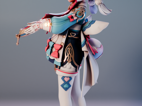 Sigewinne Genshin Impact 3Dプリントモデル