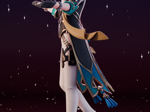 Aventurine Honkai Star Rail Model Cetak 3D