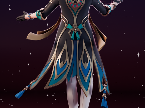 Aventurine Honkai Star Rail Model Cetak 3D