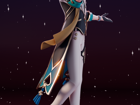 Aventurine Honkai Star Rail Model Cetak 3D