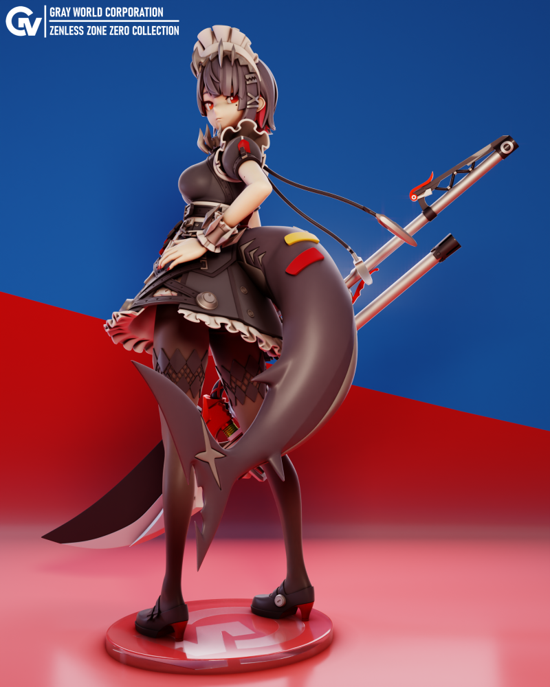 Ellen Joe Zenless Zone Zero 3D Print Model .c4d .max .obj .3ds .fbx .stl .blend 