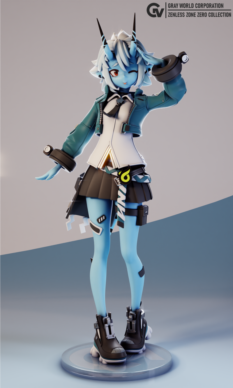 Soukaku Zenless Zone Zero 3Dプリントモデル .c4d .max .obj .3ds .fbx .stl .blend
