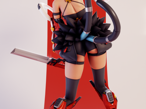 Nekomiya Mana Zenless Zone Zero 3D Принт Модель