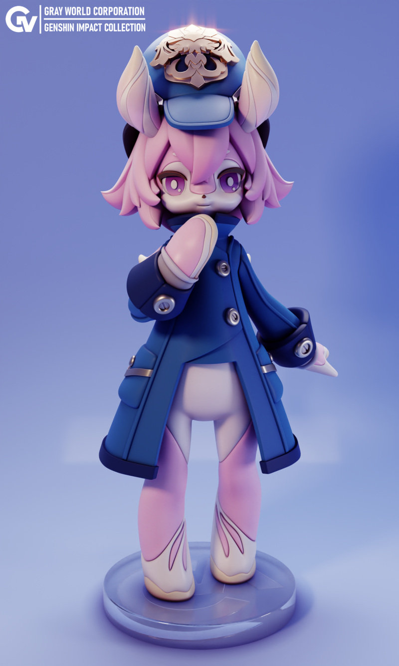 Melusine - Genshin Impact 3D Print Model .c4d .max .obj .3ds .fbx .stl .blend 