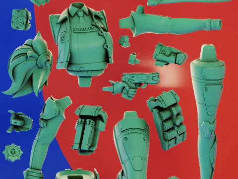 Zhu Yuan Zenless Zone Zero 3D Print Model