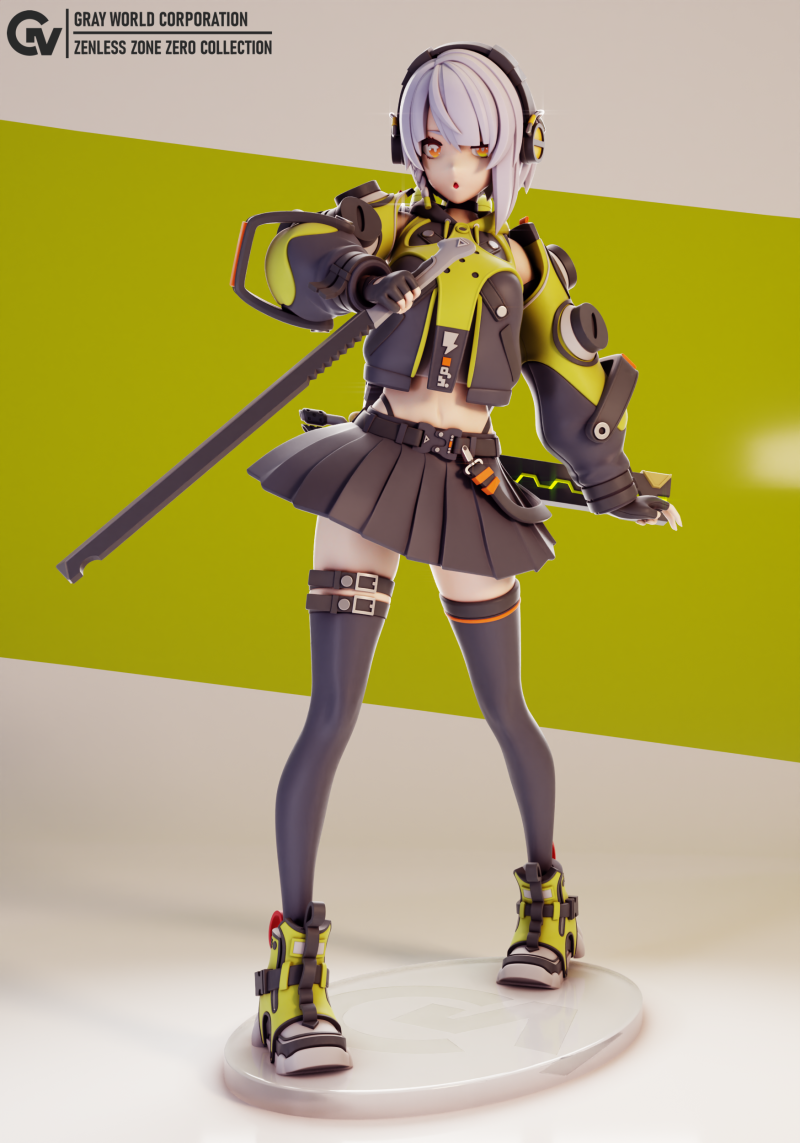 Anby Demara Zenless Zone Zero Model do druku 3D .c4d .max .obj .3ds .fbx .stl .blend 