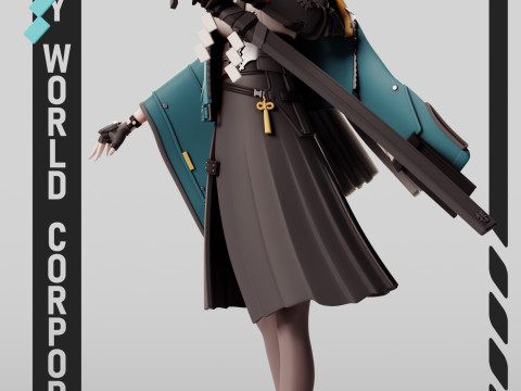 Hoshimi Miyabi Zenless Zone Zero Modèles 3D en vedette