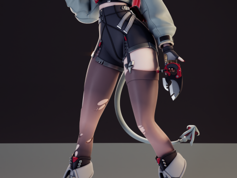 Jane Doe Zenless Zone Zero Modèles 3D en vedette
