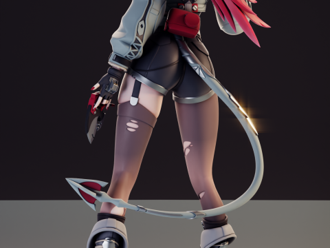 Jane Doe Zenless Zone Zero Modèles 3D en vedette