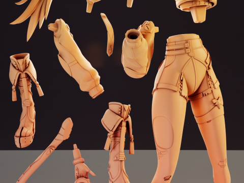 Jane Doe Zenless Zone Zero Modèles 3D en vedette