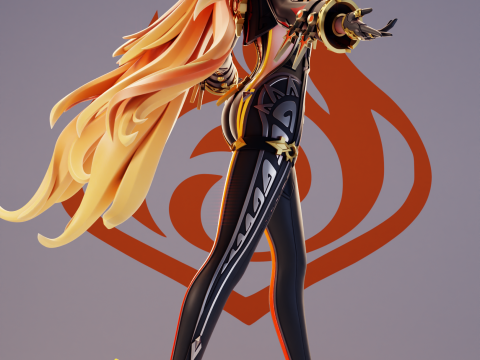 Mavuika Genshin Impact Modelo de Impressão 3D
