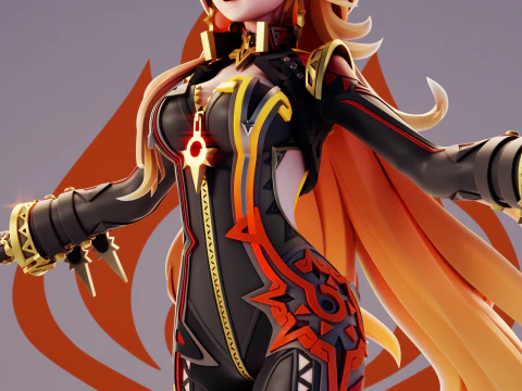 Mavuika Genshin Impact 3D Print Model