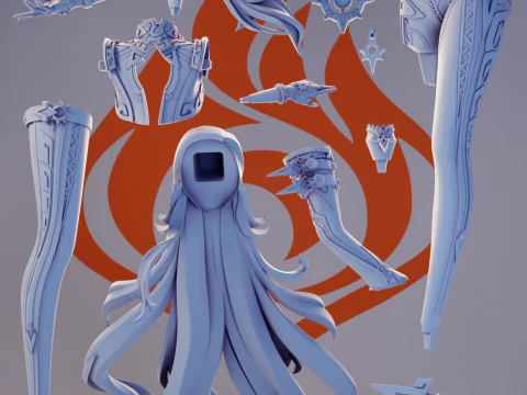 Mavuika Genshin Impact 3D Print Model