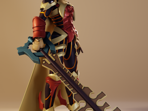 Terra Lingering Will Kingdom Hearts Model Cetak 3D