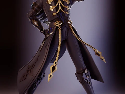 Capitano Genshin Impact 3D Print Model