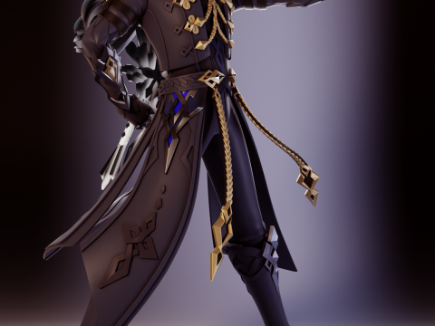 Capitano Genshin Impact Model Cetak 3D