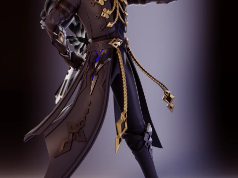 Capitano Genshin Impact 3D Print Model