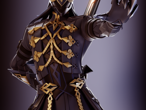 Capitano Genshin Impact Model Cetak 3D