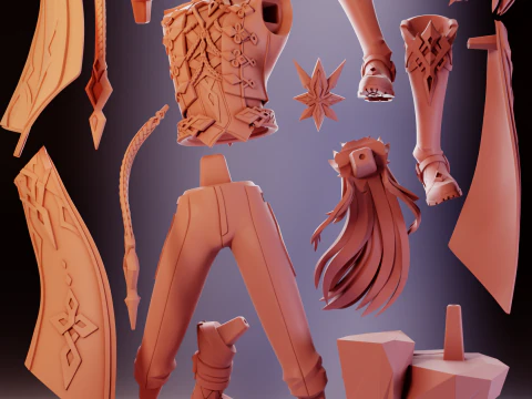 Capitano Genshin Impact 3D Print Model