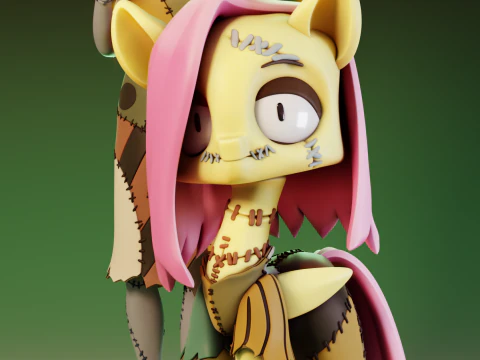 SallyFortnite FluttersallyFluttershy Pesadilla Antes De Navidad Mi Pequeño Pony Modelo de impresión 3D