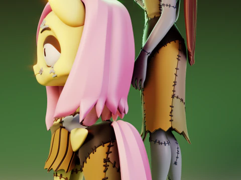 SallyFortnite FluttersallyFluttershy The Nightmare Before Christmas My Little Pony 3D Print Model