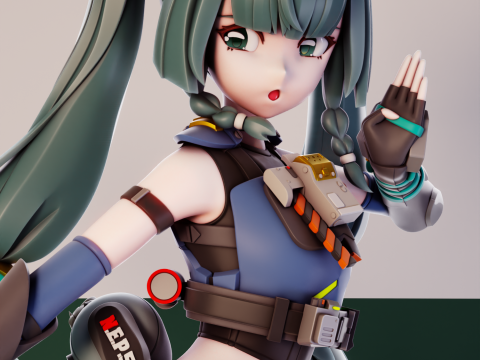 Qingyi Zenless Zone Zero Modèles 3D en vedette