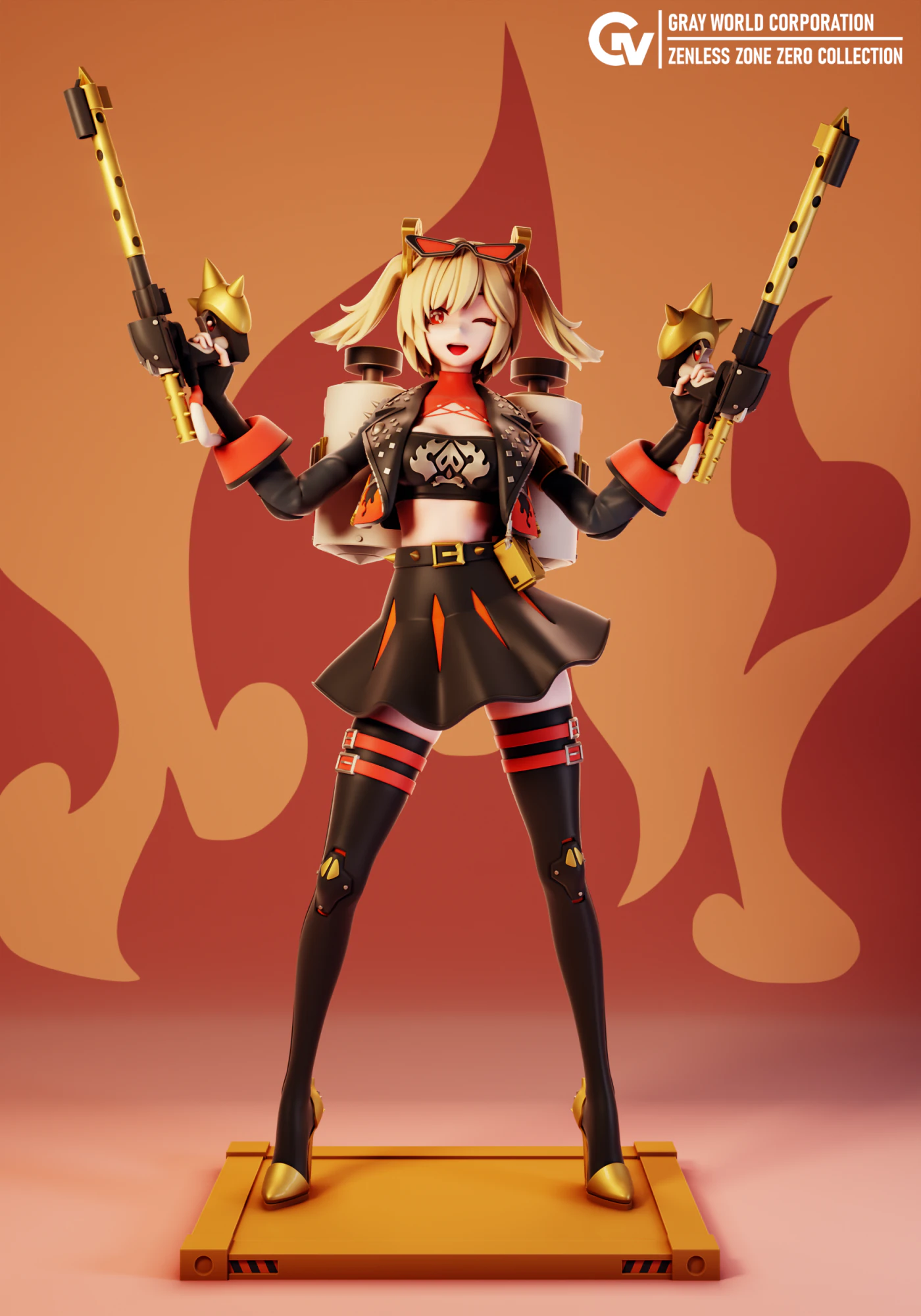 Burnice White Zenless Zone Zero 3D Print Model .c4d .max .obj .3ds .fbx .stl .blend 