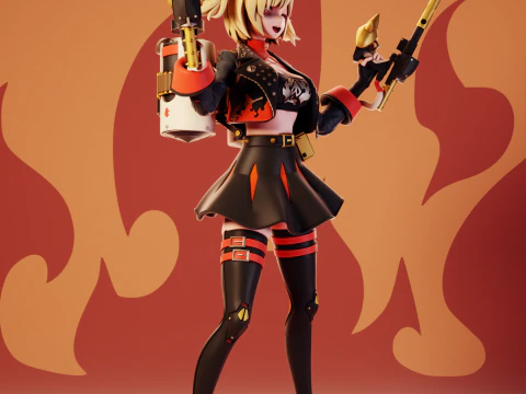 Burnice White Zenless Zone Zero 3D Print Model