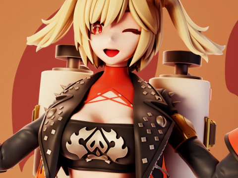 Burnice White Zenless Zone Zero 3D Print Model