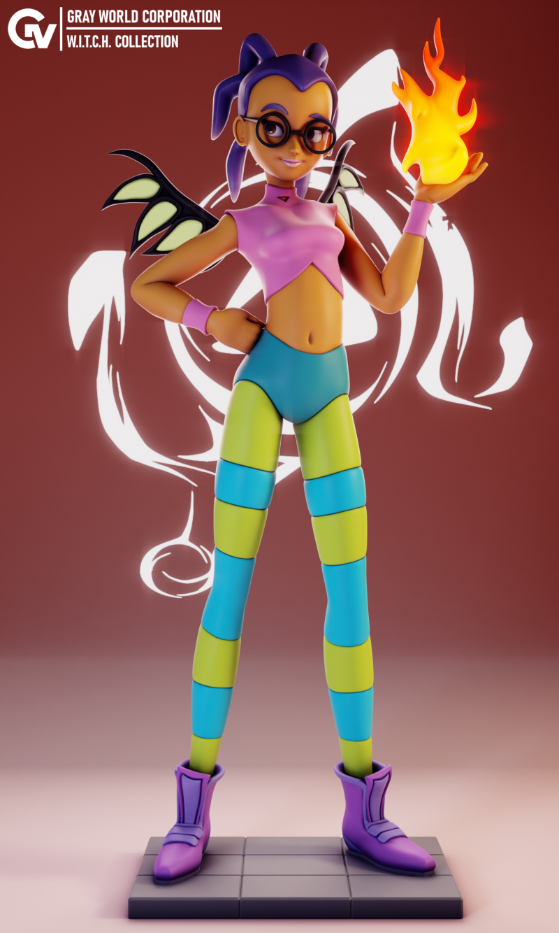 Taranee Cook WITCH Modello di stampa 3D .c4d .max .obj .3ds .fbx .stl .blend