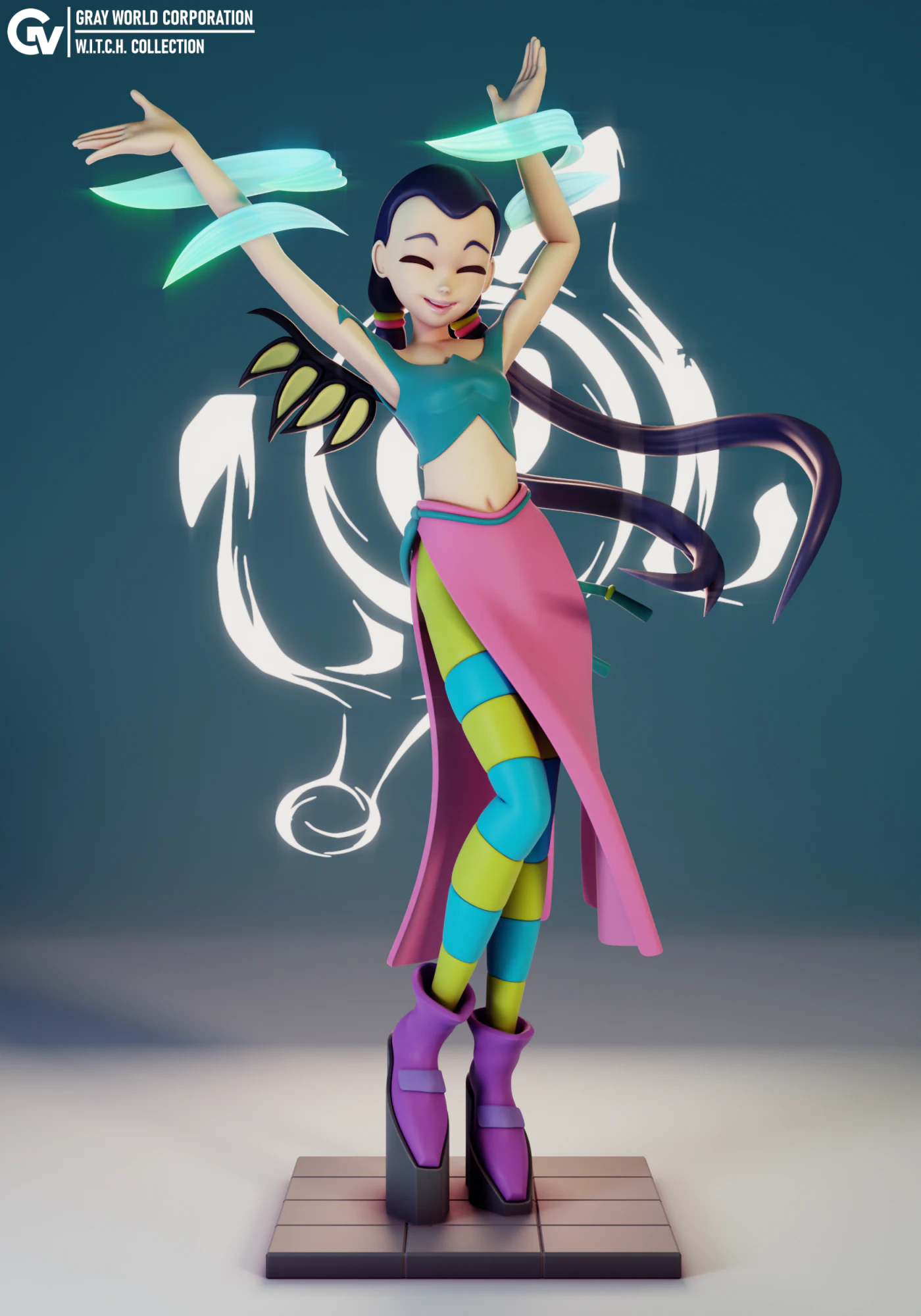 Hay Lin WITCH 3D Print Model .c4d .max .obj .3ds .fbx .stl .blend 