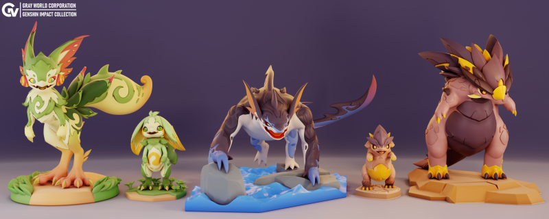 Animals Of Natlan Genshin Impact Modello di stampa 3D .c4d .max .obj .3ds .fbx .stl .blend